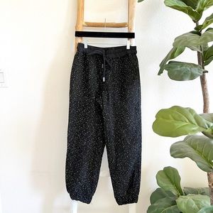 Zara Black & White Tweed High Rise Joggers NWT
